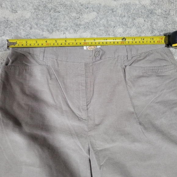Talbots Petite Strech 14 Gray Corduroy Pants - Picture 13 of 16